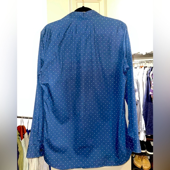 Perry Ellis Navy Speckled Portfolio Dress Shirt | Men’s Size Large - Picture 5 of 9